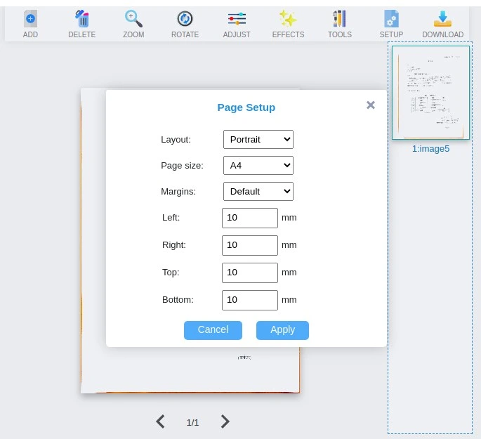 Configuración de página